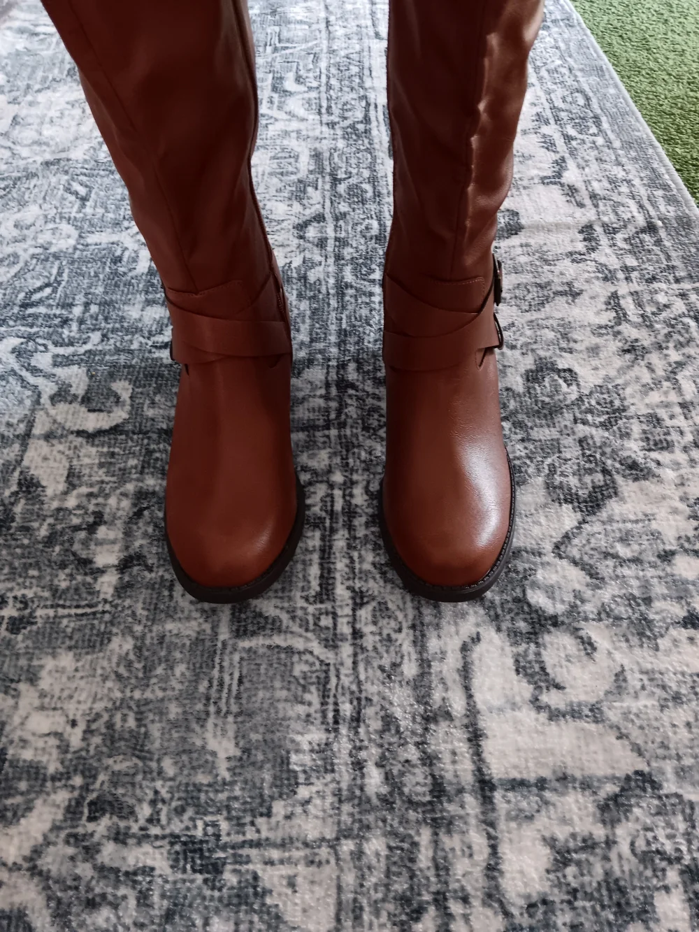 Women's Tall Brown Leather Riding Boots Style & Co Size 7